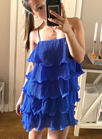 Hot Pink Layered Homecoming Dress Graduation Dress Y2298