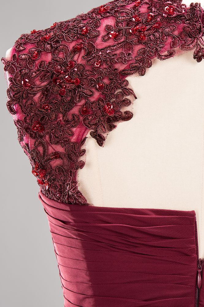 A-line Chiffon Appliques Jewel Sleeveless Knee-Length Bridesmaid Dresses with Ruffles