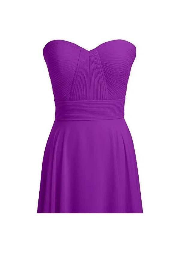 A-line Chiffon Bridesmaid Dress Floor Length Prom Evening Gown BD004 by pgmdress