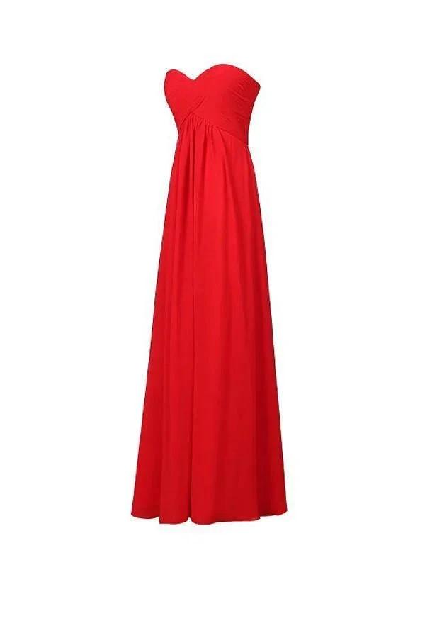A-line Chiffon Sweetheart Bridesmaid Long Evening Gown PG248 by pgmdress