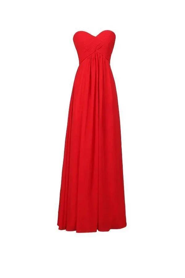 A-line Chiffon Sweetheart Bridesmaid Long Evening Gown PG248 by pgmdress