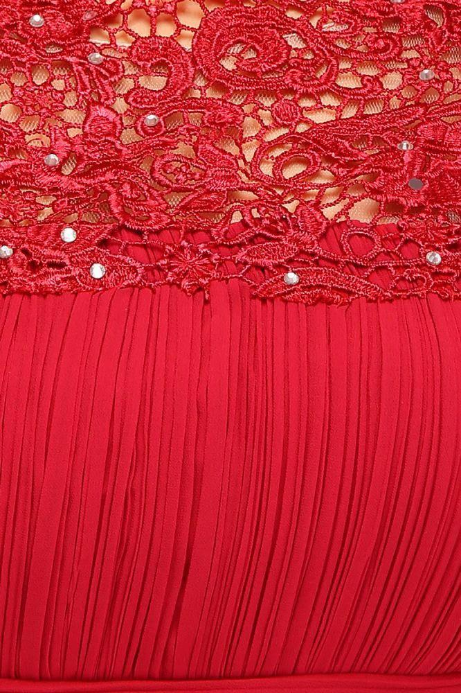 A-Line Crew Floor length Plus size Cap sleeves Lace Chiffon Evening Dresses with Appliques by misshow.com