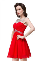 A-line Crystal Jewel Chiffon Party Dress by misshow.com