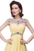 A-line Crystal Jewel Chiffon Party Dress by misshow.com