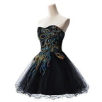 A-line Embroidery Strapless Tulle Prom Dress by misshow.com