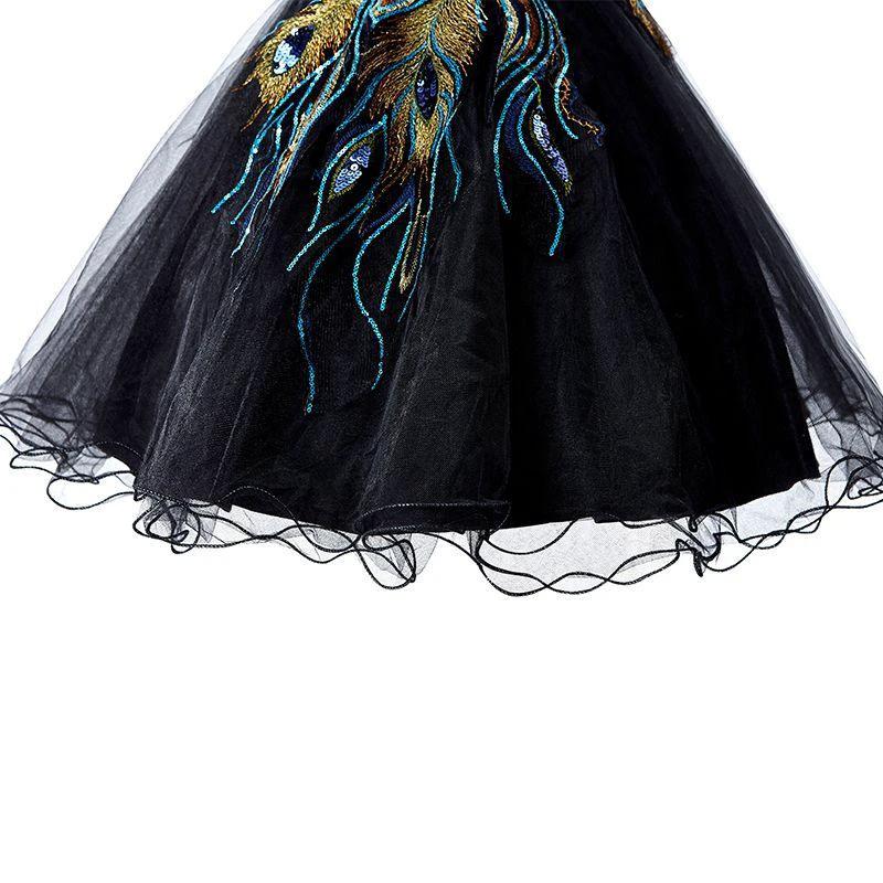 A-line Embroidery Strapless Tulle Prom Dress by misshow.com