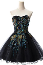 A-line Embroidery Strapless Tulle Prom Dress by misshow.com
