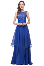 A-line Floor-length Chiffon Lace Evening Dress by misshow.com