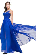 A-line Floor-length Crew Chiffon Bridesmaid Dresses by misshow.com