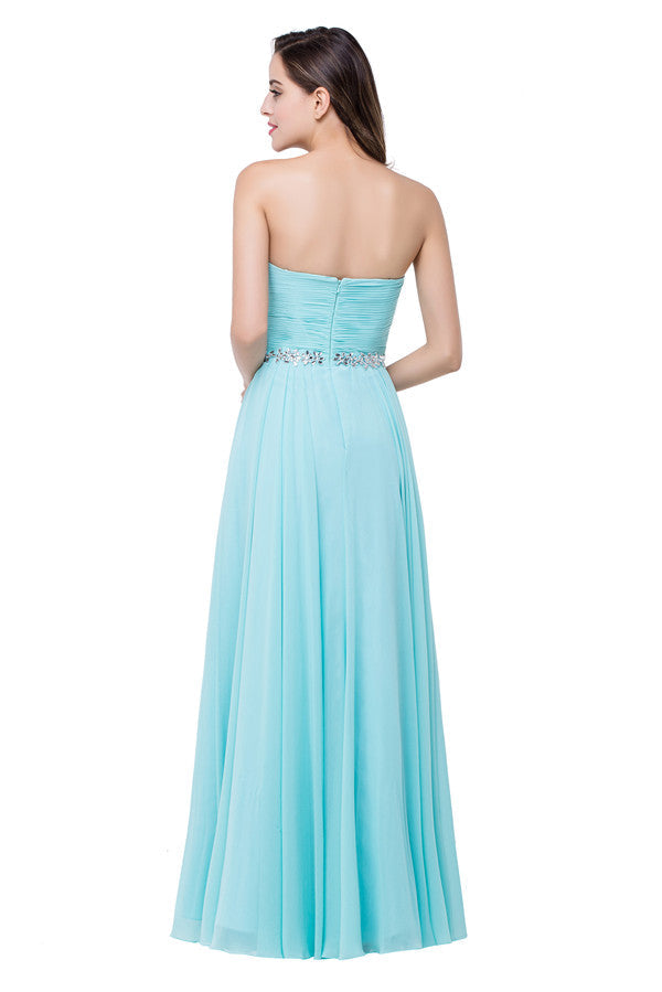 A-line Floor-length Ruffle Chiffon Sweetheart Bridesmaid Dresses Main Image