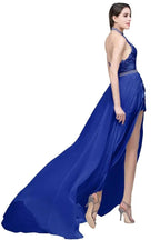 A-line Halter Chiffon Evening Dress with Lace by misshow.com