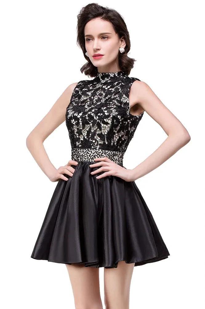 A-line Halter Lace Party Dress by misshow.com
