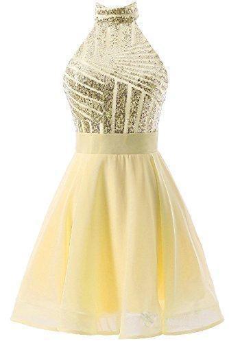 Vestido Curto Rosa de Chiffon com Alças em A, para Festa de Regresso a Casa/Cocktail, com Lantejoulas PD064