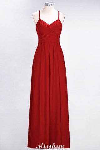 Vestido de dama de honor sin mangas con escote en V, corte A y volantes, vestido de noche con vuelo
