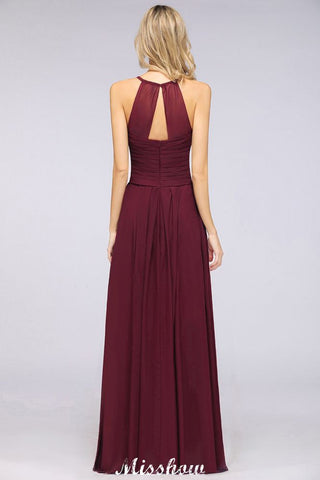 Vestido de dama de honor sin mangas con escote en V, corte A y volantes, vestido de noche con vuelo