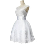 A-line Jewel Tulle Party Beading Dress by misshow.com