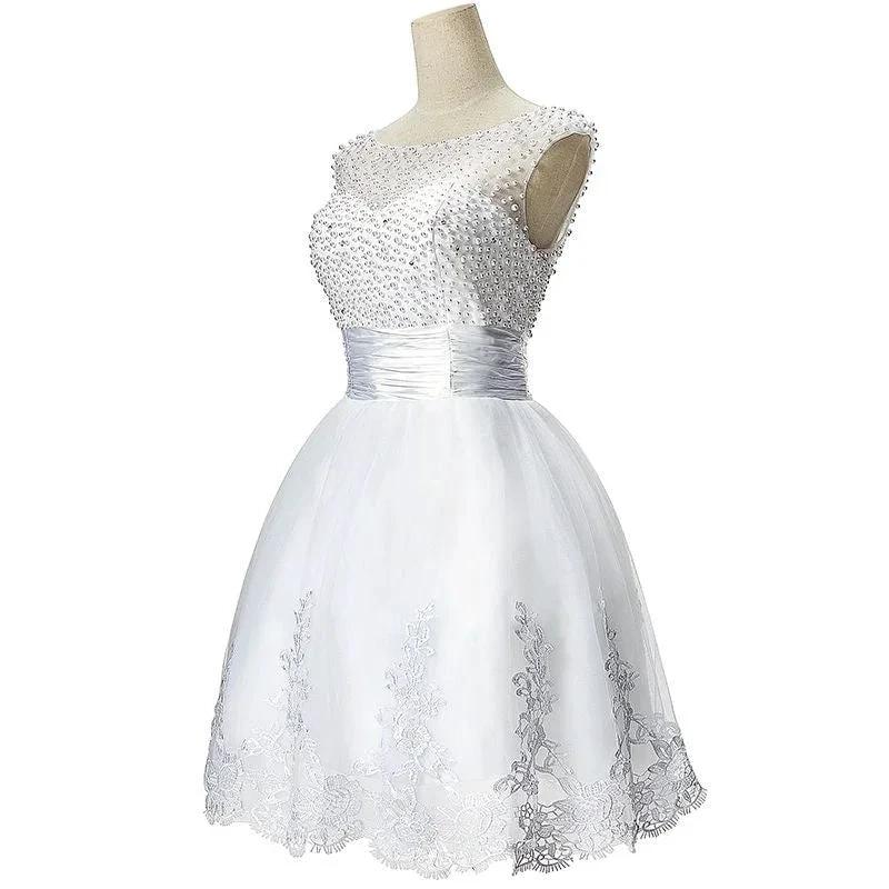 A-line Jewel Tulle Party Beading Dress by misshow.com