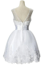 A-line Jewel Tulle Party Beading Dress by misshow.com