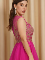 A-Line Lace Appliques Sweetheart Short Evening Dresses by misshow.com