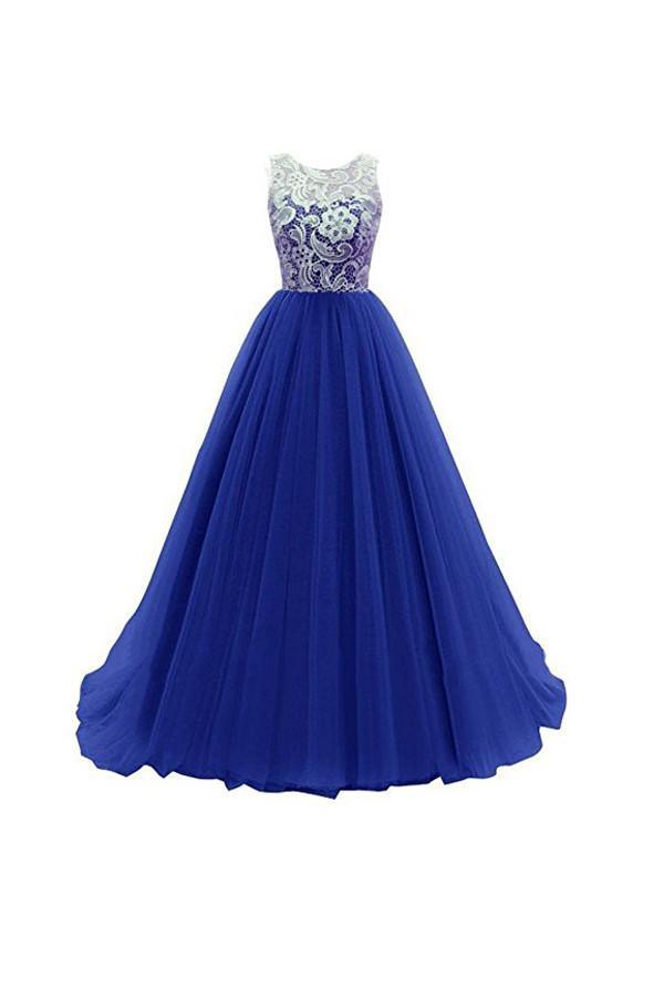 A-line Prom Dress lace bridesmaid long evening gowns  PG246 Hover Image