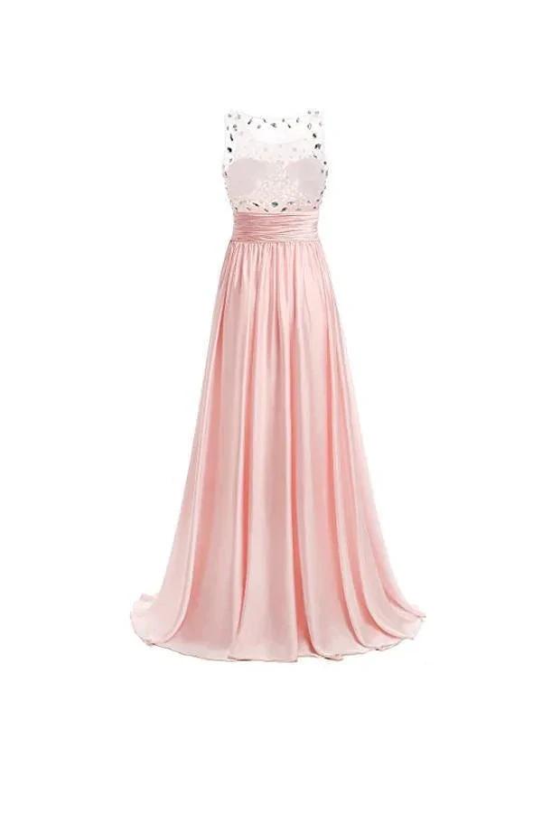 A-line Prom Dresses Floor Length Chiffon Evening Gowns PG255 by pgmdress