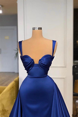 A-Linie Royalblau Mode Elegant Sexy Lange Satin Ballkleider