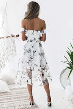 A-line Sleeveless Off The Shoulder Unique Tulle Homecoming Dresses PD014 by pgmdress