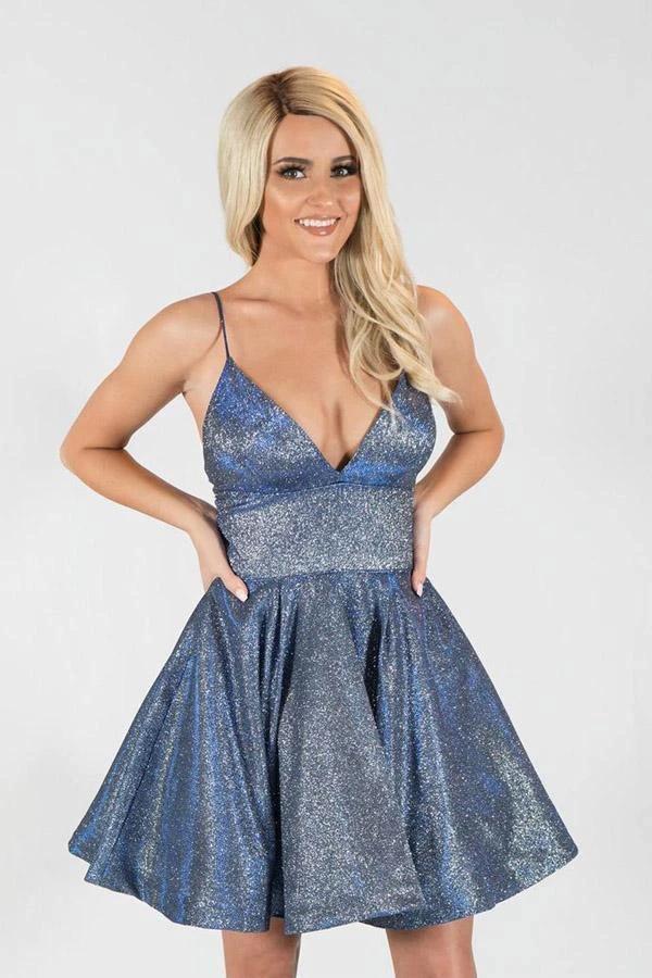 A-line Spaghetti Straps Short Prom Dress Unique Homecoming Dress PD416 by pgmdress