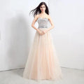 A-line Strapless Tulle Party Dress With Sequined by misshow.com