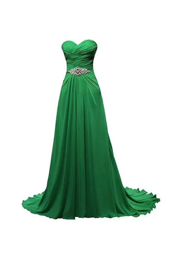 A-line Sweetheart Floor Length Chiffon Bridesmaid Dresses BD021 by pgmdress