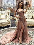 A-Line Sweetheart Sleeveless With Layers Chiffon Prom Dresses by misshow.com