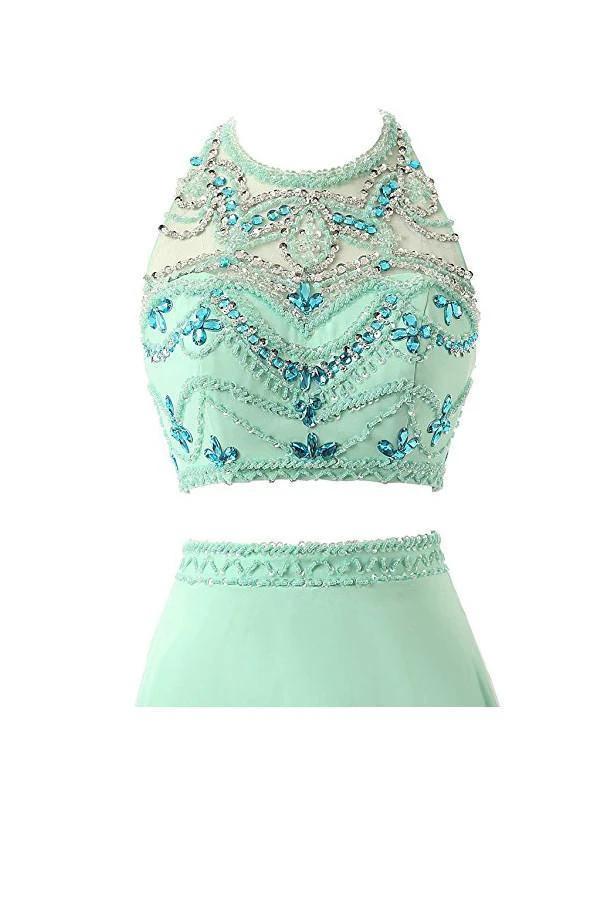 A-line Two Pieces Chiffon Prom Dresses Evening Dresses PG261 by pgmdress
