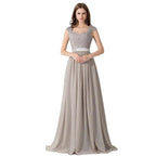 A-line V Neck Chiffon Bridesmaid Dress with Appliques by misshow.com