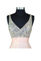 A Line V-neck Formal Chiffon Prom Dress With Beading PG257 by pgmdress