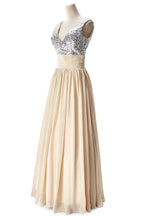 A-line V-neck Sequined Chiffon Party Dress by misshow.com