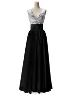 A-line V-neck Sequined Chiffon Party Dress by misshow.com