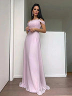 A-Line/Elegant Chiffon Beading Straps Sleeveless Floor-Length Prom Dresses by misshow.com