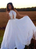 A-Line/Elegant Halter Sleeveless Floor-Length Beading Chiffon Prom Dresses by misshow.com