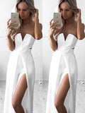 A-Line/Elegant Sleeveless Strapless Floor-Length Stretch Crepe Ruched Prom Dresses by misshow.com