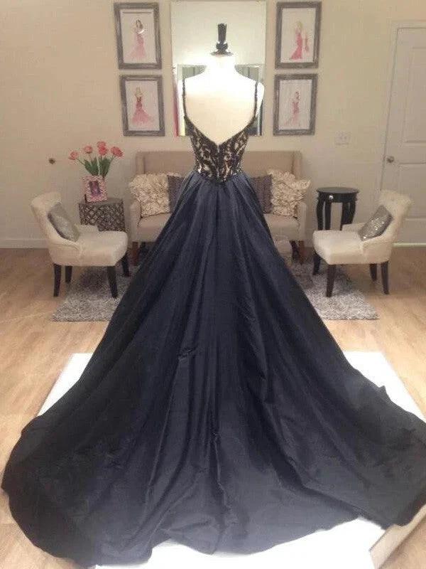 A-Line/Elegant V-neck Sleeveless Taffeta Prom Dresses by misshow.com