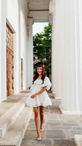 White A-line Short Graduation Dress White Homecoming Dress Y1843 by simplepromdress