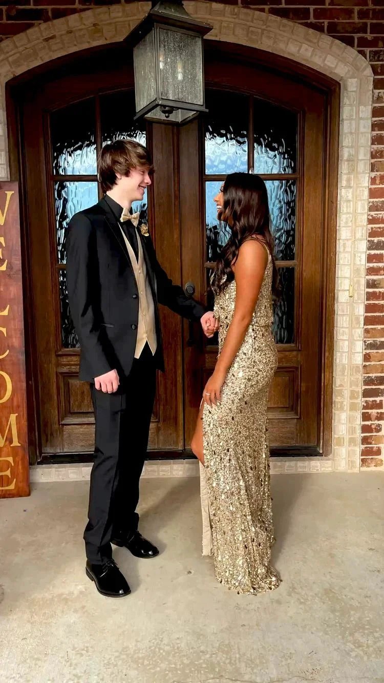 Classy Gold Prom Dress,Luxurious Gold Evening Dress Y1840 by simplepromdress