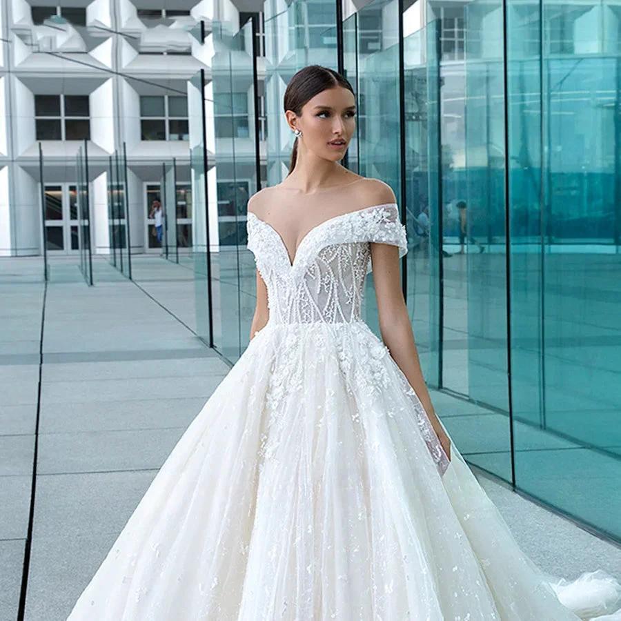 Sexy Sweetheart Lace Wedding Dresses Women&