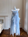 Simple Blue Spaghetti Straps Chiffon Homecoming Dress Party Dress Y8581 by simplepromdress