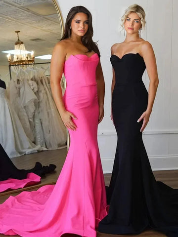 Aetherion | Trägerloses, langes Meerjungfrauen-Ballkleid mit Schlitz