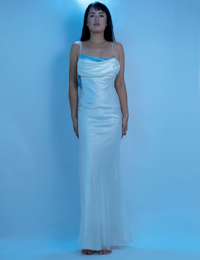 100% Mulberry Silk Seila Dress Gown Hover Image