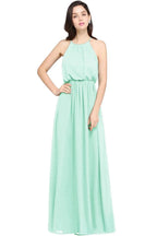 Amazing A-Line Scoop Sleeveless Chiffon Bridesmaid Dress by misshow.com