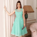 Amazing A-Line Scoop Sleeveless Lace Short Bridesmaid Dresses by misshow.com