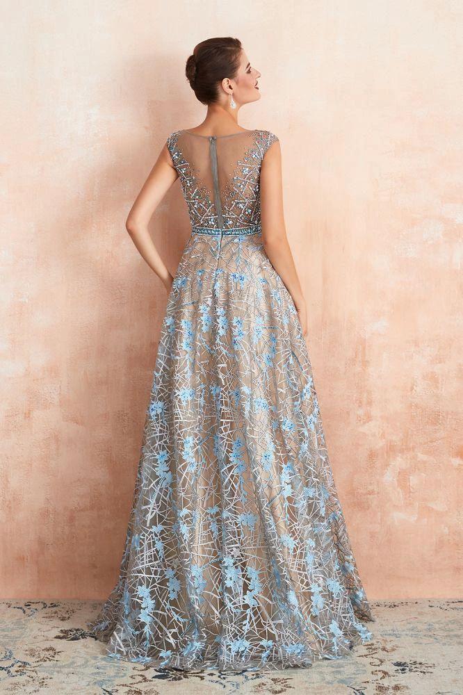Amazing Sleeveless aline Evening Swing Dress Floral Wedding Party Dress by misshow.com