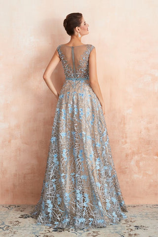 Erstaunliches ärmelloses A-Linien-Abend-Swing-Kleid mit Blumenmuster für Hochzeiten und Partys